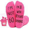 60th Birthday Gift for Her, Unique Presents for 60-Year-Old Women, Funny Birthday Idea for Mom Wife Grandma Sister Crazy Silly 60th Birthday Socks