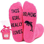 Dolphin Gifts For Women Lovely Fuzzy Fluffy Ocean Animals Socks Gift For Dolphin Lover Birthdays Gift For Her