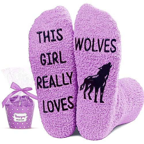 Cool Wolf Women's Purple Crew Socks