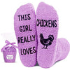 Chicken Gifts For Her Unique Gifts for Girlfriend Mother Daughter Wife Sister Fluffy Chicken Socks