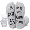 63rd Birthday Gifts Ideas for Men - Socks for 63 Year Old Middle Aged Man, 63rd Birthday Gifts for Him, 63 Year Old Gifts for Male