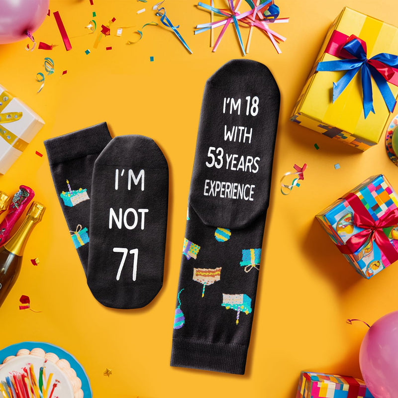 71st Birthday Gifts for Men - Socks for 71 Year Old Woman, 71 Birthday Gifts for 71 Year Old Elderly Man