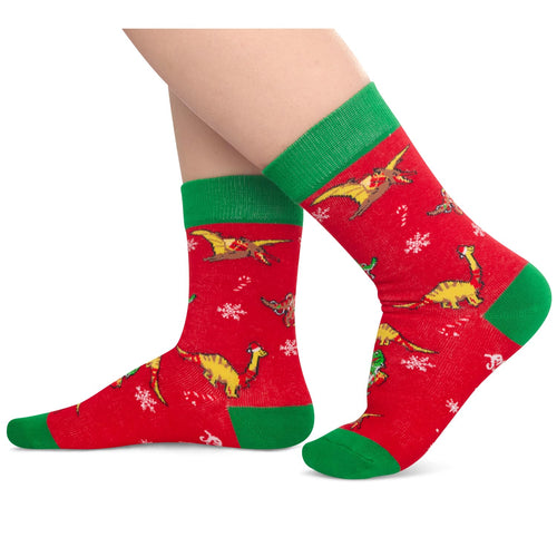 Christmas Gifts Stocking Socks for Boys Girls Dinosaur Socks