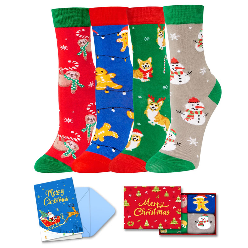 Christmas Gifts Stocking Socks for Mom Dad Secret Santa Socks