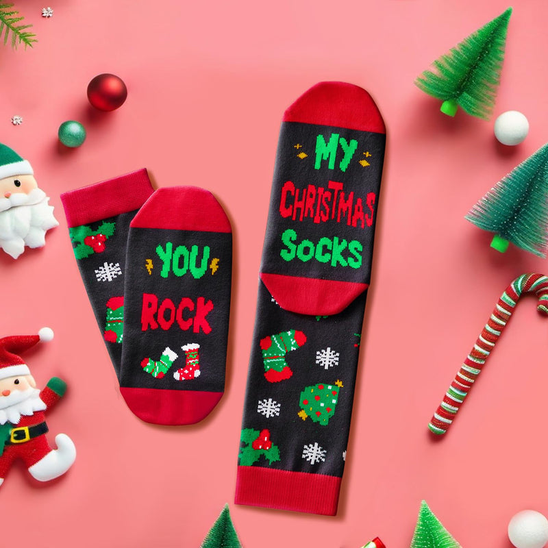 Christmas Gifts Stocking Socks For Men Women - Xmas Socks For Teens, Christmas Stocking Stuffers