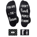 HAPPYPOP Coworkers Gifts Ideas Socks for Men - Coworker Gifts for Women Men, Office Gifts for Coworkers, Funny Small Gifts for Coworkers
