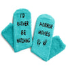 Horror Movie Gifts for Movie Lovers Women, Horror Scary Movie Night Gifts, Horror Movie Socks Green