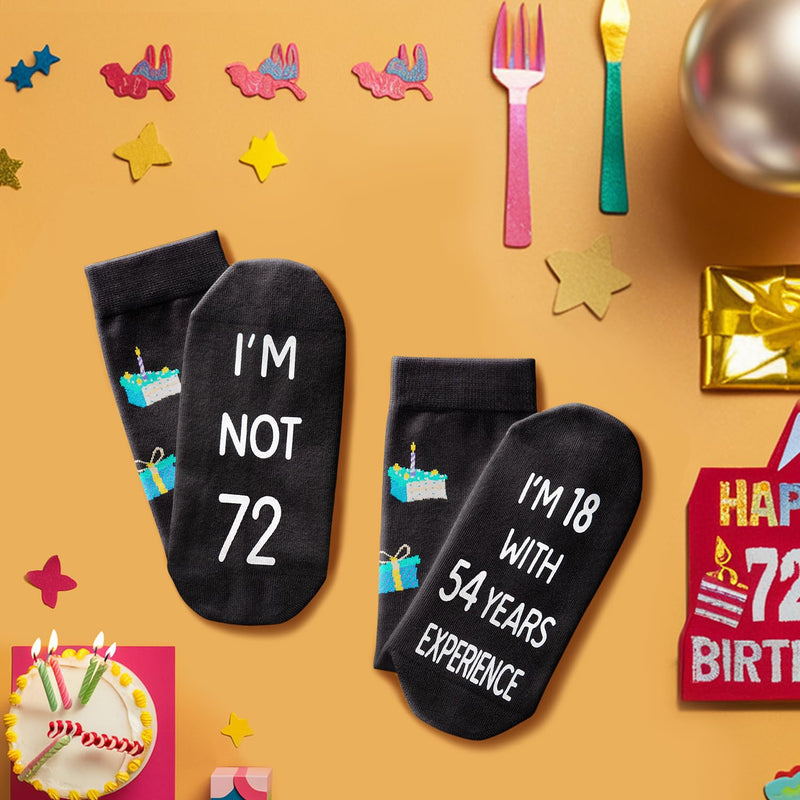 72nd Birthday Gifts for Men - Socks for 72 Year Old Woman, 72 Birthday Gifts for 72 Year Old Elderly Man