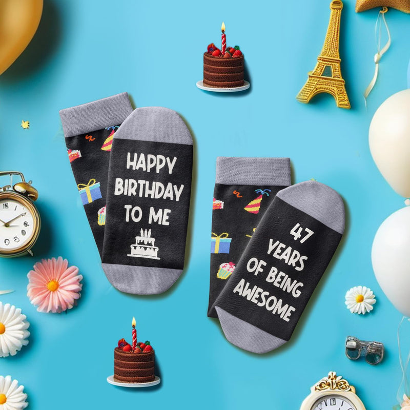 47th Birthday Gift Ideas for Men Women - Socks for 47 Year Old Middle Aged Man Woman, Best Gifts for 47 Year Old Him Her Male Female