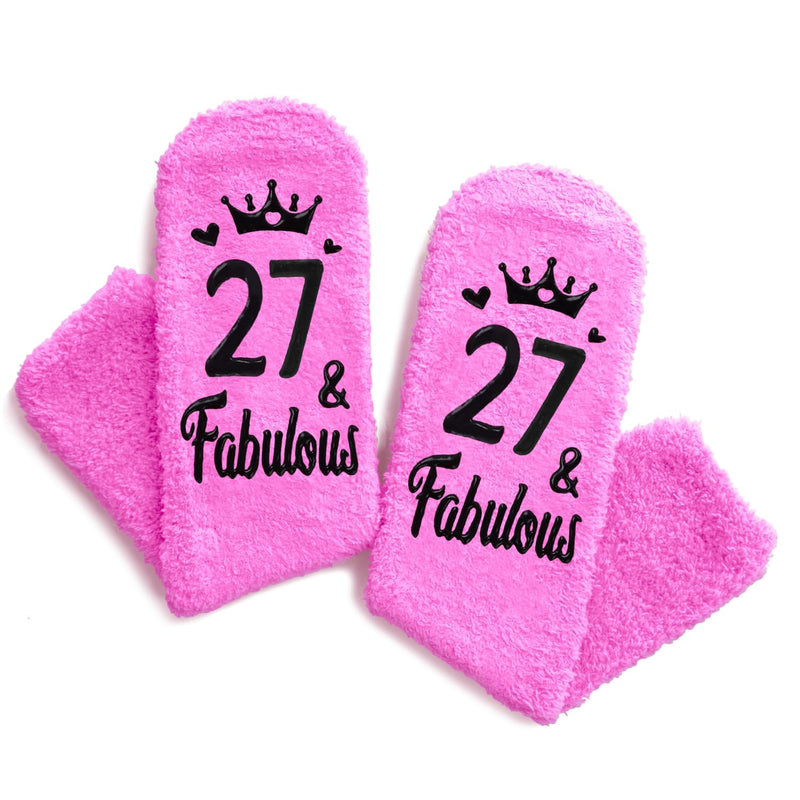 27th Birthday Gifts for Women, 27 Year Old Women Female Birthday Gifts, Happy 27th Birthday Socks for Woman Girls