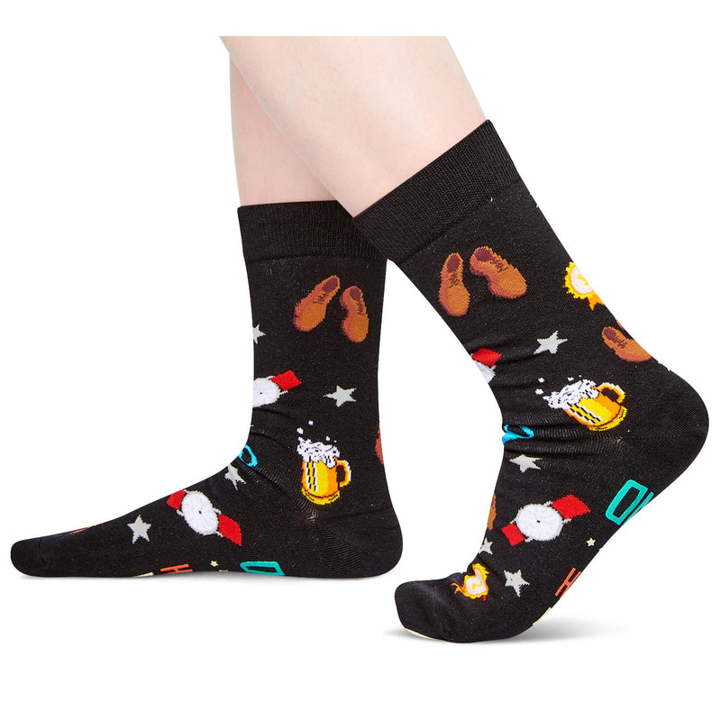 Cool Gifts For Dad Father Him - Dad Birthday Gifts, Father Gifts From Daughter Son, Fathers Day Socks Funny Dad Socks With Greeting Card Keychain