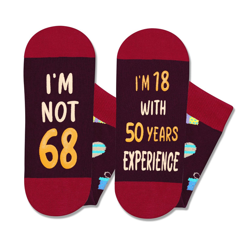 68th Years Old Birthday Gifts for Men - Socks for 68 Year Olds, Gift Ideas for 68 Year Old Man Woman, 68th Birthday Socks