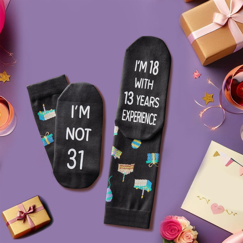 31st Years Old Birthday Gifts for Men - Socks for 31 Year Olds, 31st Birthday Socks, Gift Ideas for 31 Year Old Man Woman