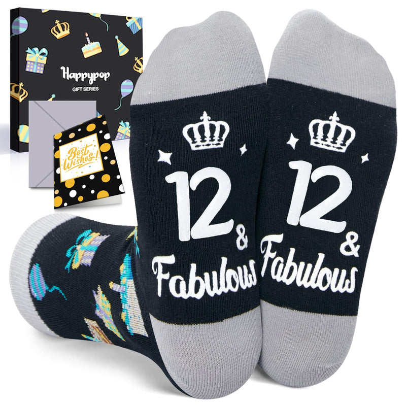 12th Years Old Birthday Gifts for Boys Socks for Tween Girls Age