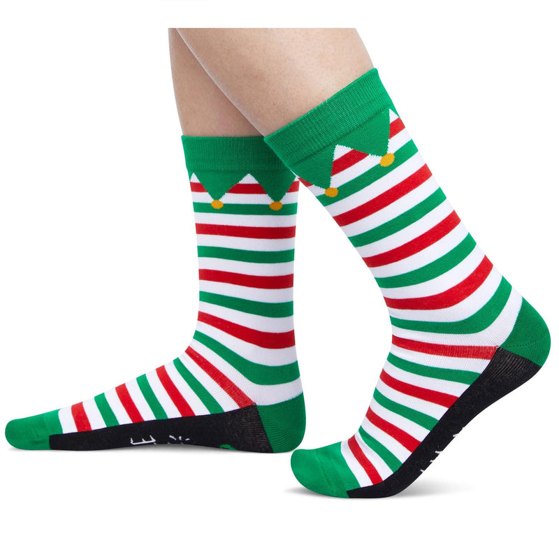 Christmas Gifts Stocking Socks for Women Men - Elf Gifts Little Elf Socks for Mom Dad, Xmas Stocking Stuffers