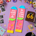 66th Birthday Gifts Ideas for Women - Socks for 66 Year Olds, 66th Birthday Gifts for Her Him, Best Gifts for 66 Year Old Woman Man
