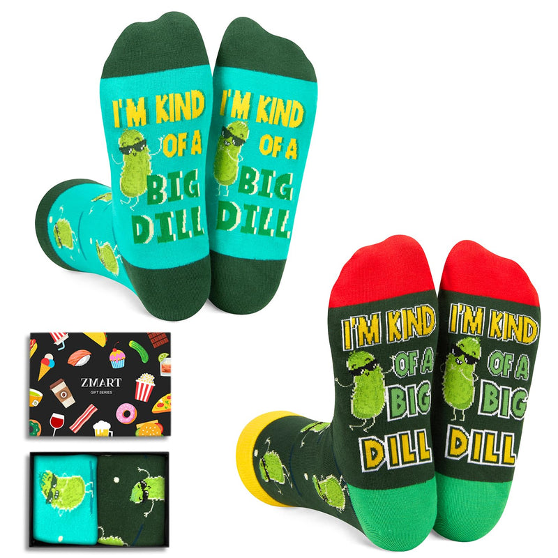 Pickle Gifts Pickle Socks Mens Women Pun Punny Gag Gifts, Pack