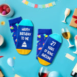 27th Birthday Gifts for 27 Year Old Woman Man, Best Gifts for 27 Year Old Male Female, Birthday Socks
