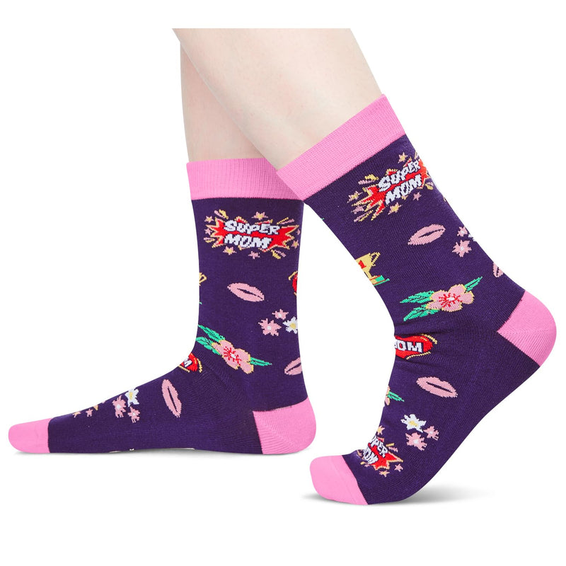 thumbnail image 2 of TRENSOM 'Mama Bear' Mom Socks - Gifts For Mothers Day, Birthday, Cozy Grip Socks For Women Sizes 6-10 2 of 10