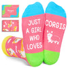 Corgi Gifts for Corgi Lovers - Corgi Socks for Teen Girls, Funny Girl Socks, Crazy Socks for Girls 10-12