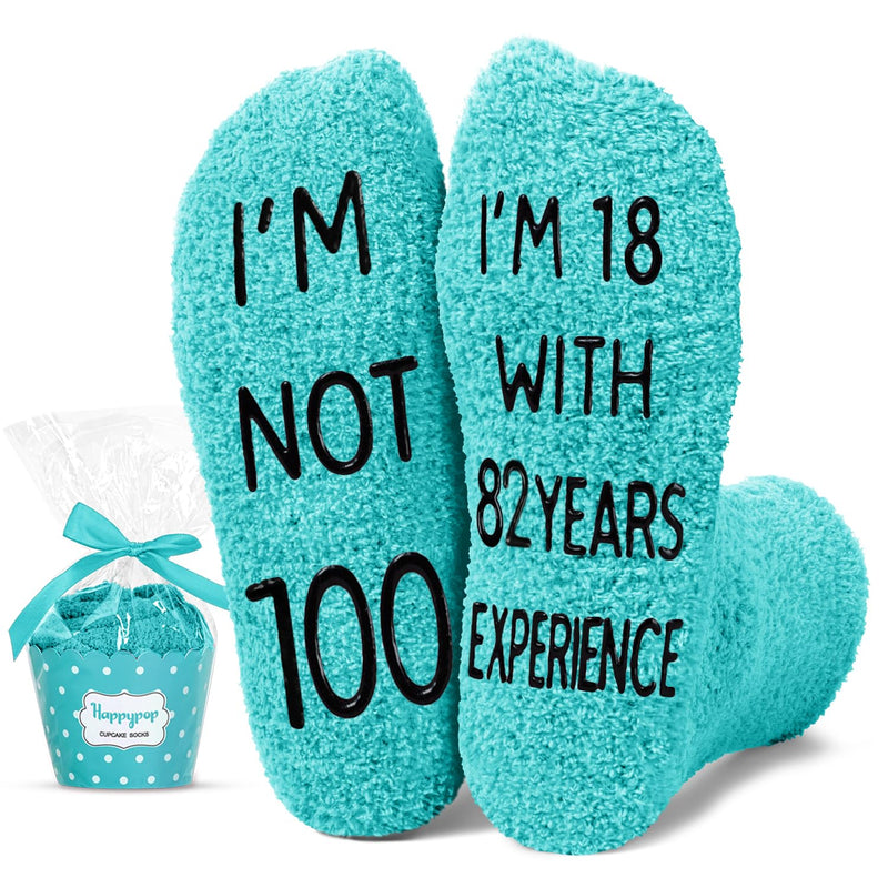 100th Birthday Gift Ideas for Women - Socks for 100 Year Old Birthday, Retirement Gifts for Older Elderly Women