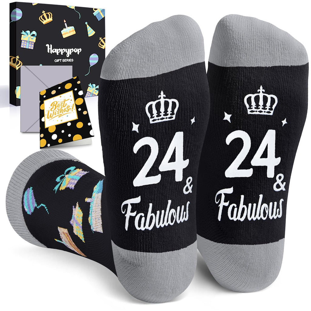 24th Birthday Gifts Socks Ideas Gifts for 24 Year Old Woman Man
