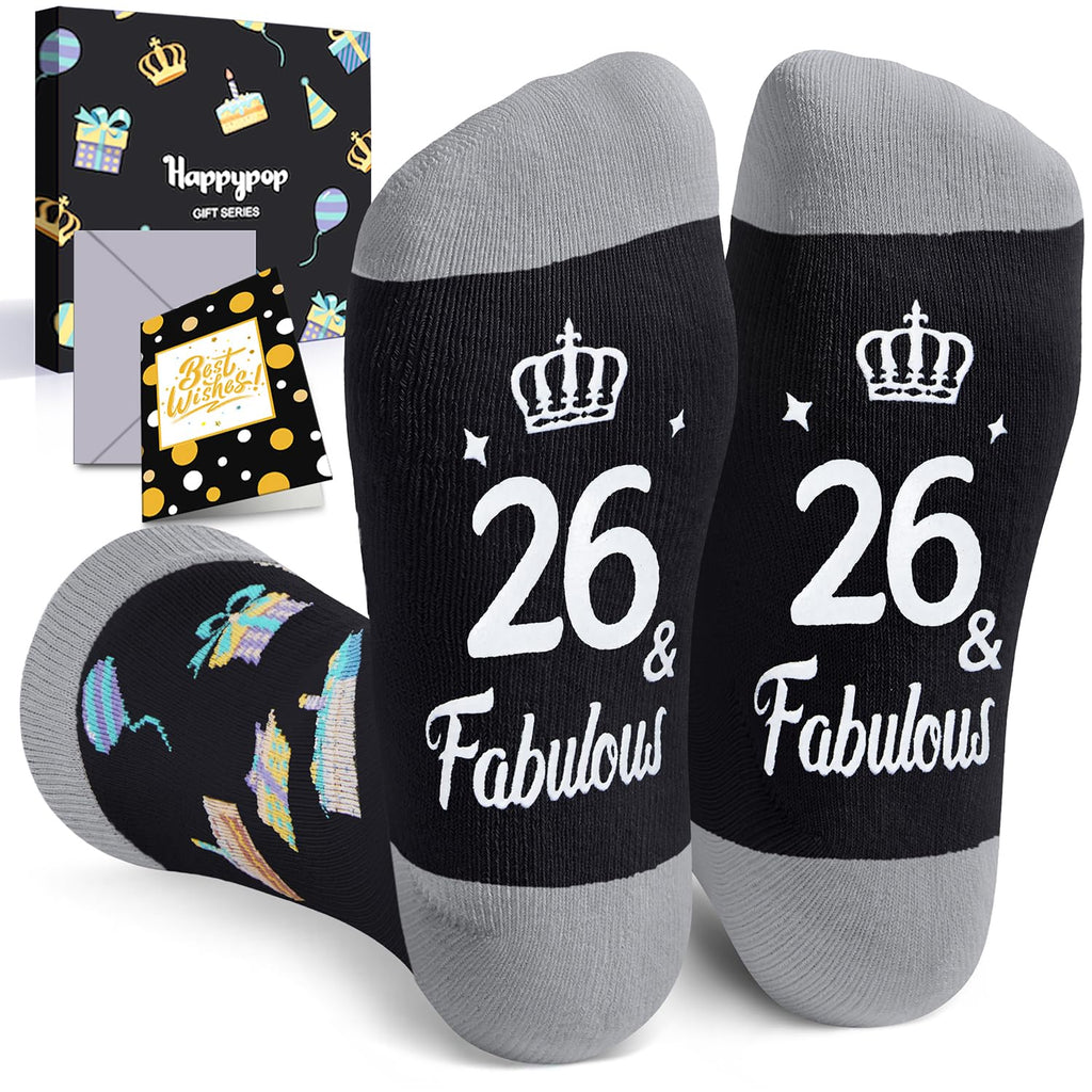 26th Birthday Gifts Socks Ideas - Gifts for 26 Year Old Woman Man Best Happypop 26th Birthday Gifts Socks Ideas - Gifts for 26 Year Old Woman Man Best Happypop