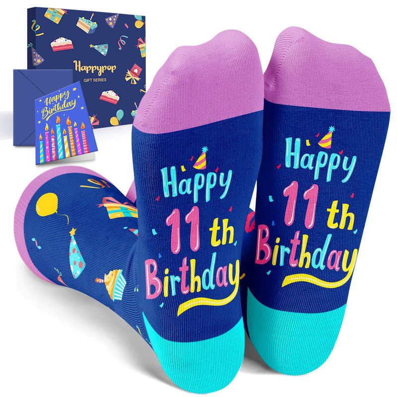 11th Year Old Birthday Gifts for Girls Socks for Kids 11, 11