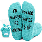 Horror Movie Gifts for Movie Lovers Women, Horror Scary Movie Night Gifts, Horror Movie Socks Green