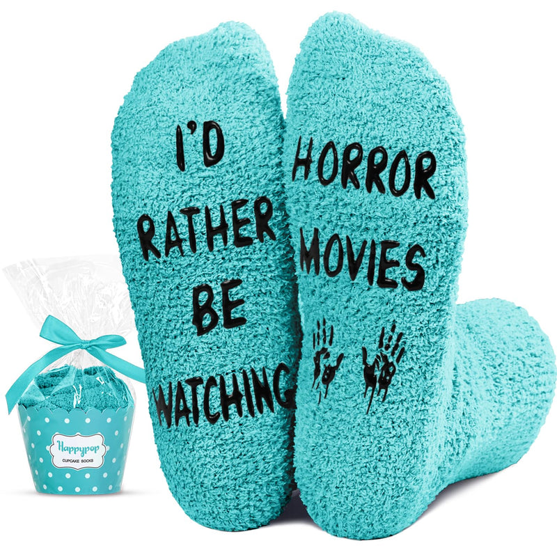 Horror Movie Gifts for Movie Lovers Women, Horror Scary Movie Night Gifts, Horror Movie Socks Green