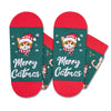 Christmas Gifts Stocking Socks for Cat Lovers - Christmas Socks for Teens, Green Cat Mom Dad Socks for Women Men