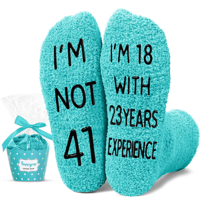 41st Years Old Birthday Gifts for Women Socks for 41 Year Olds