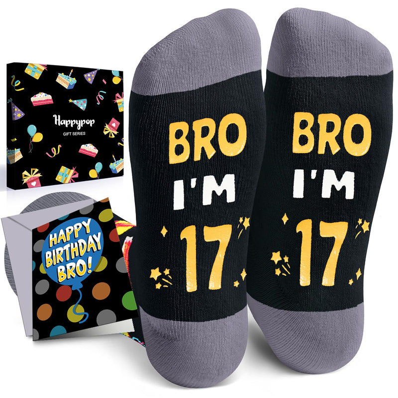 HAPPYPOP 17th Birthday Gifts Ideas for Boys Socks for Teens Age