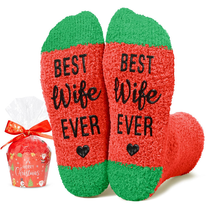 Christmas Gifts Socks - Secret Santa Socks Xmas Stocking Stuffers for Her Mom, Wife Christmas Gifts