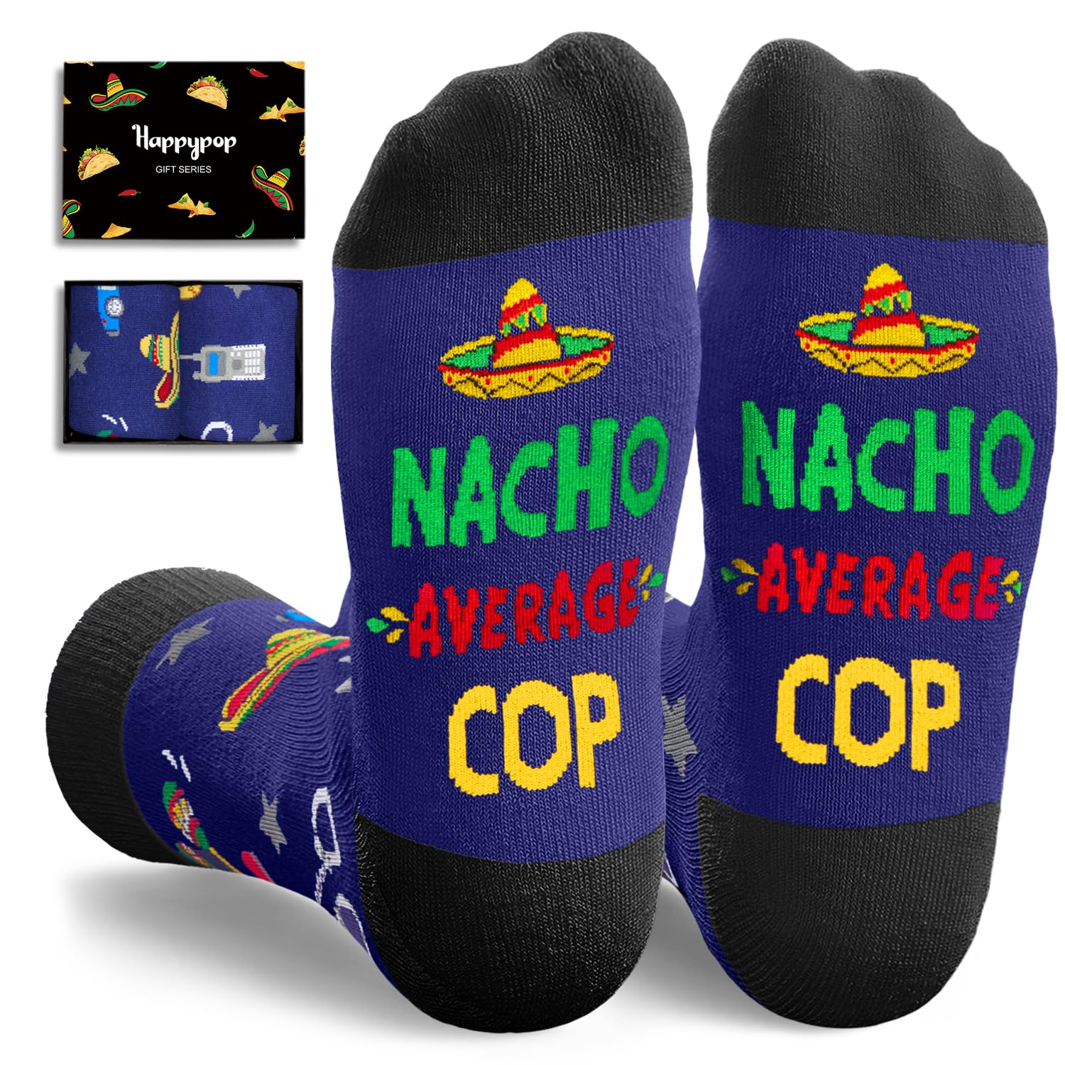 Cop Socks HAPPYPOP Police Gifts Police Officer Gifts Men - Police Cop Socks, Gif ...