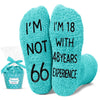 66th Years Old Birthday Gifts for Women - Socks for 66 Year Olds, Gift Ideas for 66 Year Olds, Best Gifts for 66 Year Old Woman