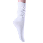 Novelty White Slouch Socks For Women, White Scrunch Socks For Girls, Cotton Long Tall Tube Socks, Fashion Vintage 80s Gifts, 90s Gifts, Women's White Socks