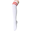 Knee High Socks for Women Teen Girls, Athletic Thigh Highs Tube Socks, Cosplay Costume, Stripes Socks, Sporty Stockings 80s Socks