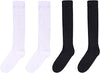 Women's Novelty Stacked Slouch Trendy Solid Color Socks Gifts-4 Pack