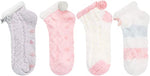 Fuzzy Anti-Slip Socks, Non Slip Fluffy Slipper Socks for Women Girls with Grippers, Cozy Gifts For Her 4 Pairs