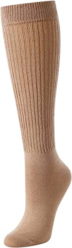 Women's Cute Mid-Calf Stacked Warm Slouch Khaki Trendy Solid Color Socks