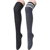 2 Pair Women's Striped Over Knee Socks Thigh High Cosplay Long Hosiery Stockings