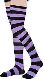 6 Pair Kawaii Stripe Printed Thigh High Socks, Over Knee Long Socks, Cosplay Party Cute Uniform Over knee Socks, Women Sock