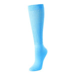 Women's Novelty Mid-Calf Stacked Warm Slouch Blue Trendy Solid Color Socks