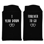 One Year Anniversary Gifts, Best Gifts for Boyfriend or Husband First Anniversary Gift, Men's Anniversary Socks, 1st Wedding Gifts for Him, Unique Funny Dress socks