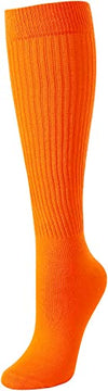 Novelty Orange Slouch Socks For Women, Orange Scrunch Socks For Girls, Cotton Long Tall Tube Socks, Fashion Vintage 80s Gifts, 90s Gifts, Women's Orange Socks