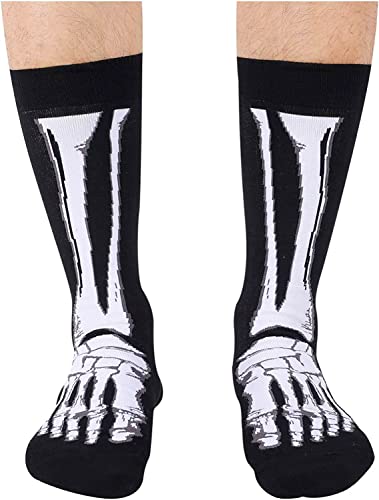 Silly Halloween Gifts for Men, Funny Halloween Socks for Men, Crazy Skeleton Socks, Bone Socks, X-Ray Socks, Spooky Gifts