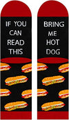 Funny Hot Dog Socks for Women, Novelty Hot Dog Gifts For Hot Dog Lovers, Anniversary Gift For Her, Gift For Mom, Funny Food Socks, Womens Hot Dog Themed Socks