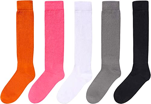 5 Pairs Fashion Vintage 80s Gifts, 90s Gifts, Fun Cute Colorful Slouch Socks for Women Girls, Extra Tall Heavy Socks, Scrunch Socks Women