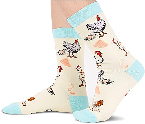 Unisex Crazy Funny Chicken Socks Gifts for Chicken Lovers